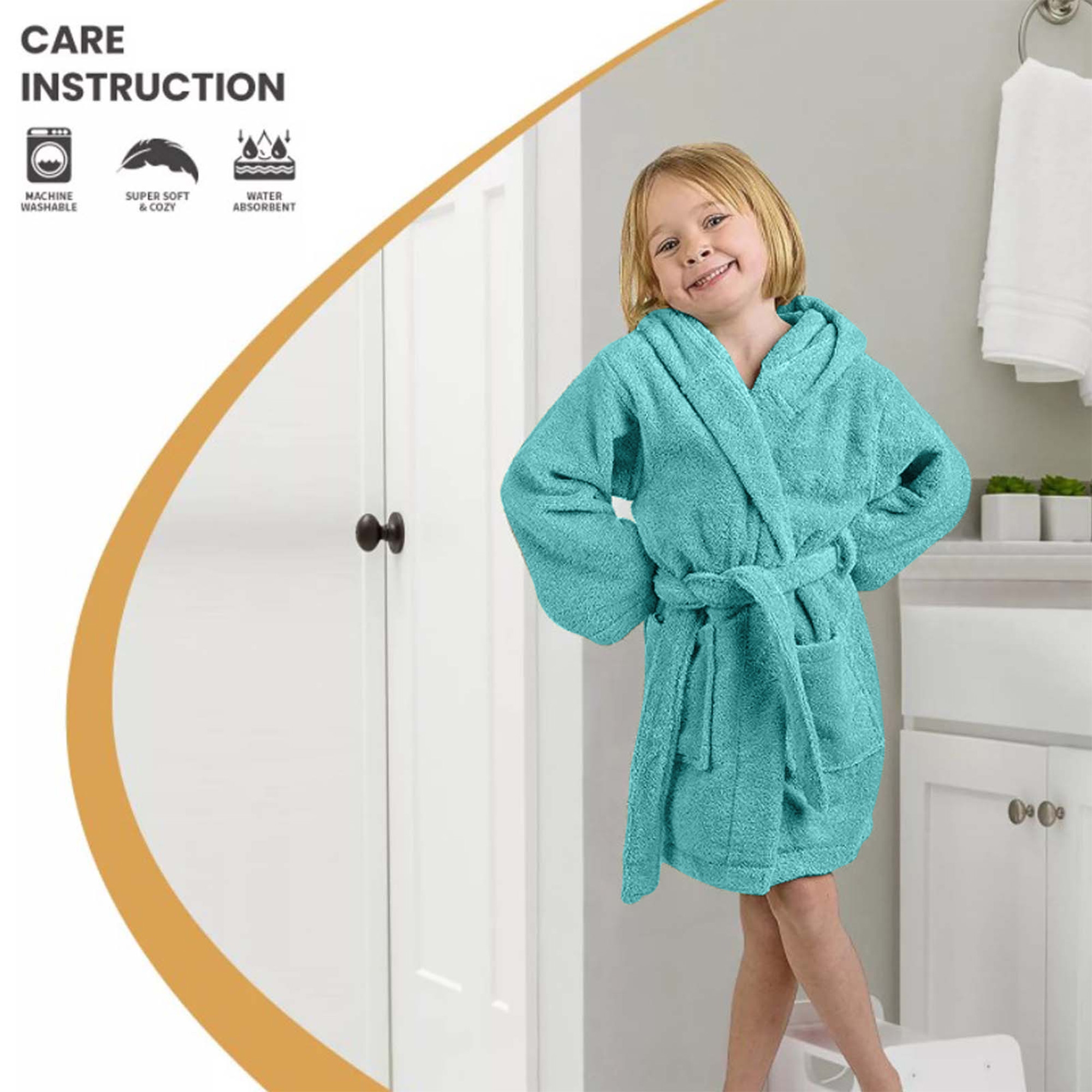 Kids cotton dressing gown cheap